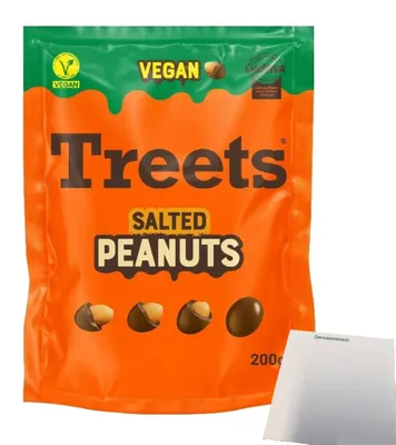 Produktbild von Treets Salted Peanuts Vegan (200g Beutel) + usy Block