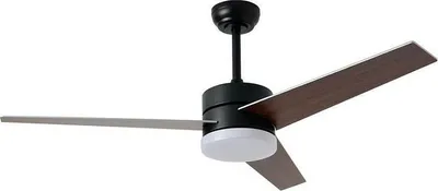 Zdjęcie produktu dla IMMAX NEO LITE VARIABLE Smart LED z wentylatorem, Tuya WiFi, czarny/drewniany dekor