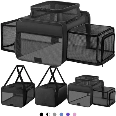 Productafbeelding van Reismand voor katten - Uitschuifbaar - TSA - Mesh - 45,4 x 27,5 x 24,5 cm