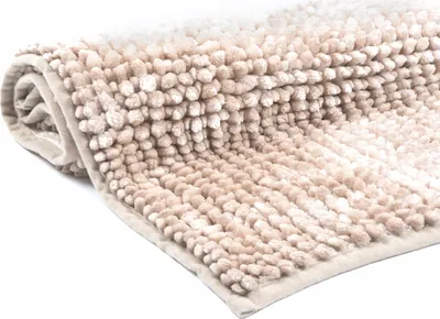 Obrázok produktu pre Protišmykový koberec do vane 50x80cm béžový huňatý šagát