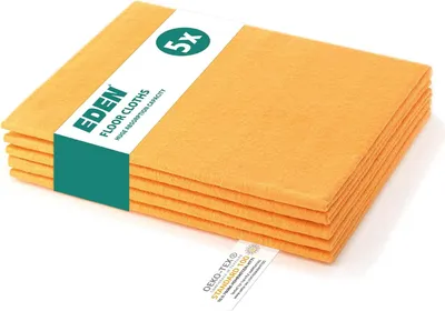 Zdjęcie produktu dla Uniwersalne ściereczki z włókniny – pomarańczowe ściereczki do podłóg, 5 sztuk – 50 x 60 cm – wielofunkcyjne i bardzo chłonne – idealne do wycierania podłóg