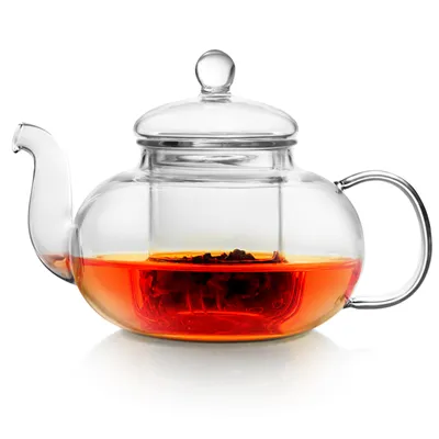 Produktbild von OZAVO Teekanne OZ241, 800 ml, aus Borosilikat Glas Eis Tee Glaskanne 0.8 l Teesieb Herausnehmbaren Filter Sieb Teesieb Ice Tee Glasteekanne