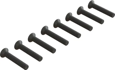 Produktbild von Arrma Flat Kopf Hex Machine Schraube M3x18mm (10)