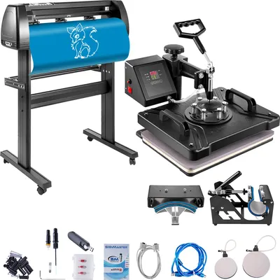 Produktbild von SucceBuy 5-in-1 Transferpresse 30 x 38 cm & 28-Zoll Vinylschneidemaschine Set