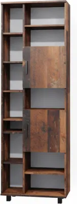 Produktbild von Badschrank Vicco Ilias Eiche rustikal 60 x 190 cm mit Türen, und offenen Fächern, Model 40487