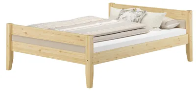 Produktbild von Massivholzbett Kiefer 160x200 mit wählbarem Farbpolster V-60.52-16oR