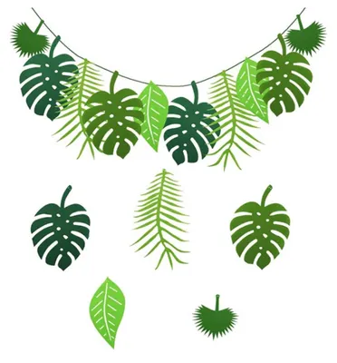 Tropische Blättergirlande, 1 Stück, Hawaii-Deko, Luau-Party