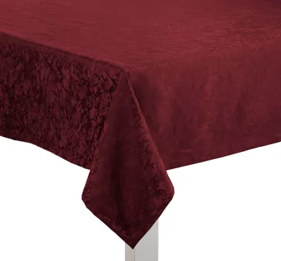 Produktbild von Pichler Jacquard mit Fleckschutz marmoriert Tischdecke 1er Set 220 x 130 cm MARBLE Rechteck bordeaux , 2 cm breit gesäumt