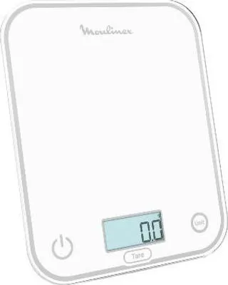 Zdjęcie produktu dla Moulinex BN50U0, Elektroniczna waga kuchenna, 5 kg, 0,5 g, Biały, Szkło hartowane, Szkło