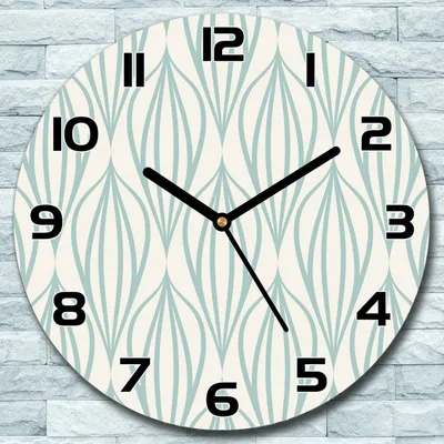 Produktbild von Wanduhr aus Glas Rund fi 30 Geometrische Vintage Quarz Deko Schlafzimmer Büro