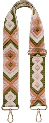 Produktbild von styleBREAKER Taschen Schulterriemen verstellbar mit buntem Ethno Muster, Wechsel Taschengurt, Karabiner, Handyband 02013024