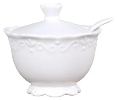 Produktbild von Chic Antique Zuckerdose PROVENCE Porzellan Geschirr Weiß 180 ml Zuckertopf