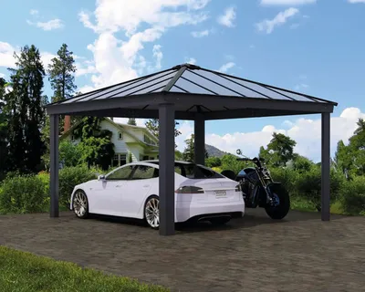 Produktbild von Einzelcarport CANOPIA by Palram Colorado 426 x 425 cm anthrazit