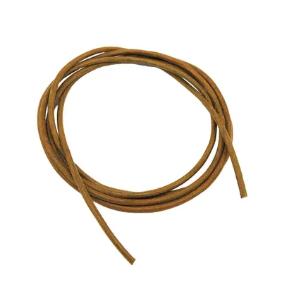 Produktbild von Lederband Rundschnur Rindleder 2mm olivgrün khaki gefärbt ca. 1m oliv 2mm