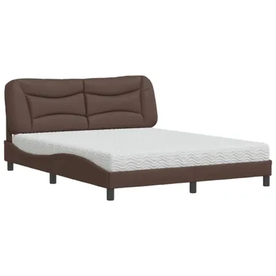 Produktbild von Möbel Bett mit Matratze Braun 160x200 cm Kunstleder - Klassische Betten 3208733