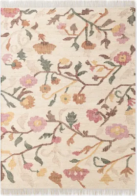Produktbild von Elle Decoration Roya Afghan Kelim Teppich Violette Creme Multifarben