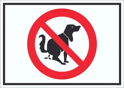 Produktbild von Hier ist kein Hundeklo Symbol Aufkleber A8 (52x74mm)