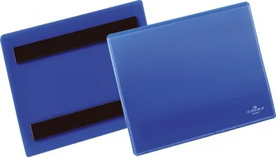 Produktbild von DURABLE Kennzeichnungstasche, magnetisch, blau/transparent, 148x105mm, 50/VE