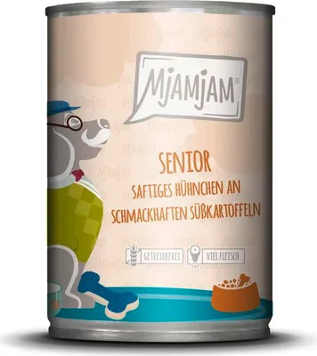 Produktbild von MjAMjAM Cat - Senior 6x400g | Huhn & Süßkartoffeln