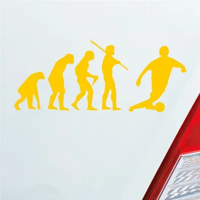 Produktbild von Auto Aufkleber Evolution Soccer Fussball Sport Fußball 15x6 cm Gelb Sticker Heckscheibenaufkleber