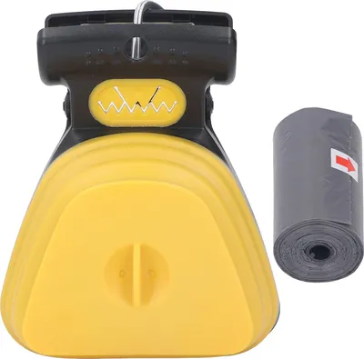 Produktbild von Hund Pooper Schaufel tragbarer Poop Handheldgröße Welpe Scoop mit Müllbeutel Gelb