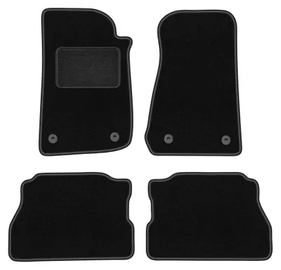 Image de Tapis de sol en moquette pour Jeep Wrangler IV Rubicon 2017- (tout-terrain) – jeu 4 pièces, noirs, sur mesure – Wielganizator LUX