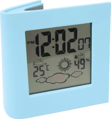 Produktbild von Solarwecker,Batterie-Solarwecker,Wettervorhersage-Wecker,Digitaler Wecker,Wecker mit Wetter und Temperatur,Wecker mit Temperatur und Luftfeuchtigkeit