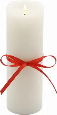 Zdjęcie produktu dla Świeca filarowa LED bezpłomieniowa, 30 cm, wykończenie z prawdziwego wosku