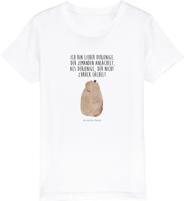 Produktbild von Mr. & Mrs. Panda Kleinkinder T-Shirt Murmeltier 7-8 Jahre (122/128) - Weiß - Geschenk, Kindershirt, Teenager, Fröhlichkeit, Kinder Mädchen, Knigge, Anstand, Respekt, Bio