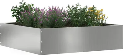 Produktbild von vidaXL Raseneinfassung Silber 50 x 50 x 13 cm Verzinkter Stahl