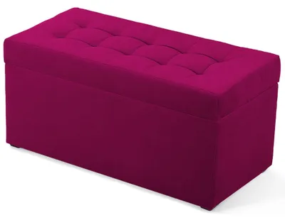 Produktbild von MG Design Polsterhocker Rosa 45x90 cm - Stauraum 100L, bis 300 kg, matt & pflegeleicht, für Wohnzimmer & Flur