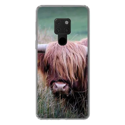 Produktbild von MuchoWow® Handyhülle Schutzhülle Hülle für Huawei P40 Lite Schottischer Highlander - Hörner - Gras Silikon Softcase Handy Hülle - Handy