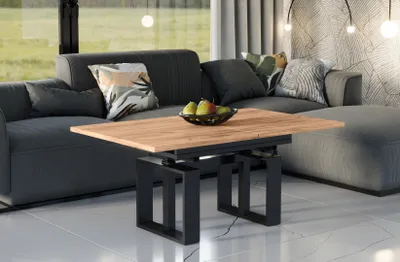 A modern living room with a sectional sofa and a coffee table.