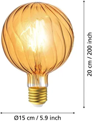 Produktbild von EGLO 12586, 2 W, 20 W, E27, 200 lm, 15000 h, Warmweiß