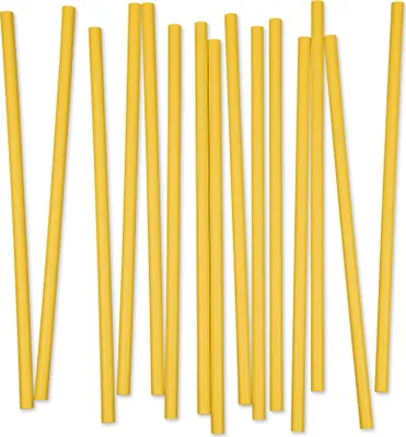 Produktbild von Papier Trinkhalme, gelb, 250 x 8 mm, 4 lagig, 250 Stück