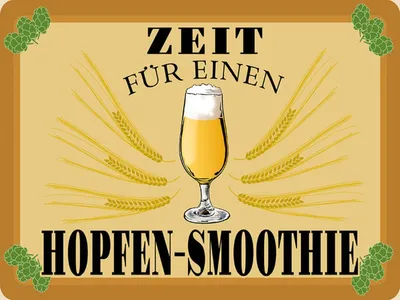 Produktbild von vianmo Holzschild 30x40 cm Zeit für Hopfen Smoothie Bier