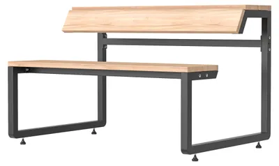 Obrázek produktu pro hiyard Stooble / Outdoor Sitzbank & multifunktionale Tisch-Bank-Kombination / anthrazit / L 840 mm · B 1200 mm · H 780 mm / robust & wetterfest