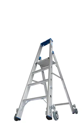 Produktbild von STABILO Stufen-StehLeiter, fahrbar 5 Stufen, 124623