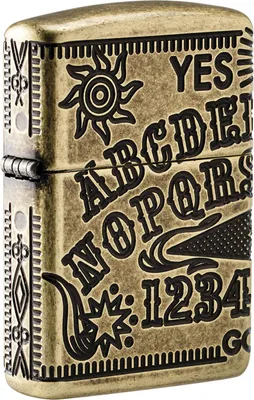Produktbild von Zippo Feuerzeug Ouija Board Armor Case messing antik 8-seitig tiefengraviert