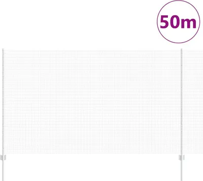 Produktbild von vidaXL Schweissdrahtzaun mit Pfosten 50 x 1,4 m Verzinkter Stahl Netz