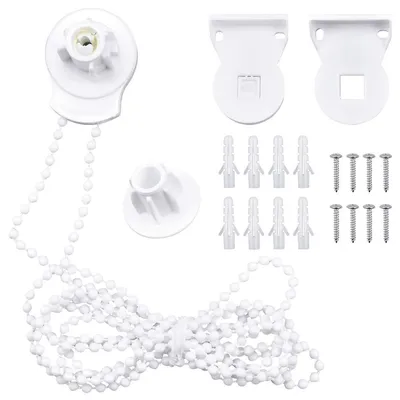 Rolladen-Reparaturset 25 mm, Kettenzug, Halter, Schrauben, weiß