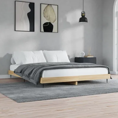 Produktbild von Bettgestell Sonoma-Eiche 200x200 cm Holzwerkstoff , Klassische Betten Design 2024