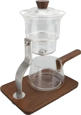 Obrázek produktu pro Automatická konvice na čaj s filtrem, objem 350 ml, magnetická, snadné čištění, praktická skleněná čajová souprava pro domácnost
