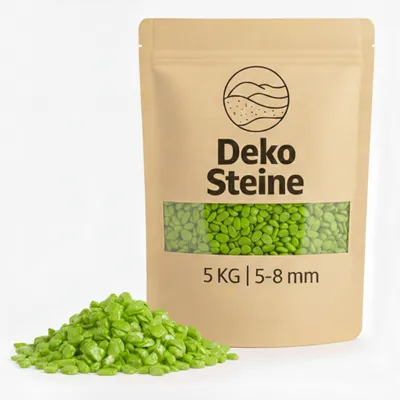 Produktbild von Deko-Steine 5 KG apfelgrün Ø 5-8 mm Vasen Glas-Füllung Streudeko