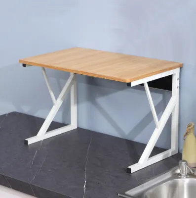 Produktbild von Mikrowellenhalter Küchenregal Mikrowelle Regale Rack Organizer 54x35x34.5cm Holzfarbe