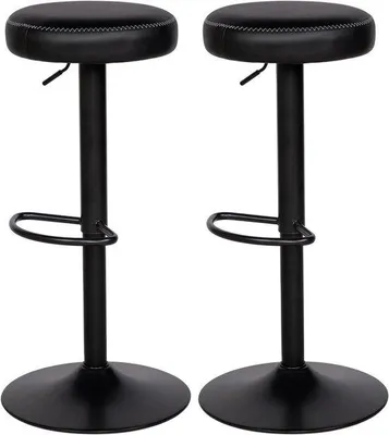 Produktbild von Barhocker höhenverstellbar mit Fußstütze und Drehfunktion - 2er Set