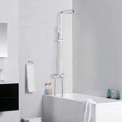Produktbild von Dusche-Set Edelstahl 3-Funktionen Regendusche