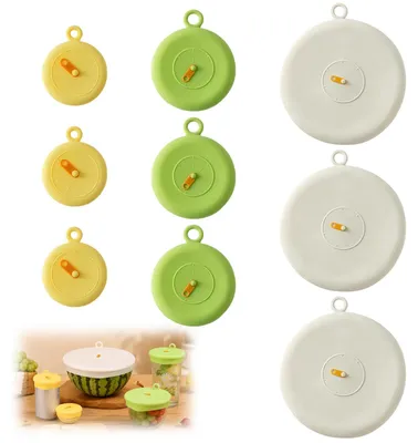 Silikon-Stretchdeckel 9er-Set, 3 Größen, wiederverwendbar, hitzebeständig