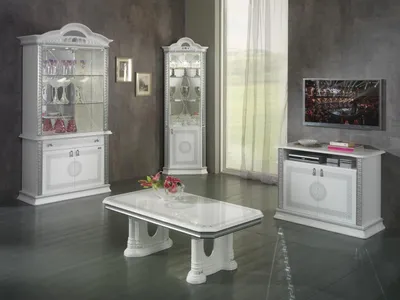 Image de Armoire d'angle de luxe Vitrines Armoires en bois Meubles de style italien