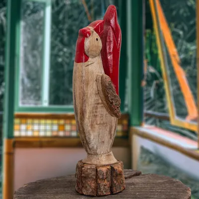 Produktbild von Holzfigur, Hahn, Klein, Tiere, Tierfiguren, Dekoration